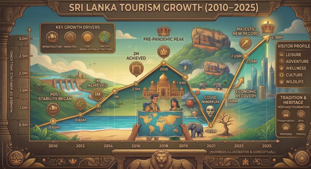 Pertumbuhan Pelancongan Sri Lanka