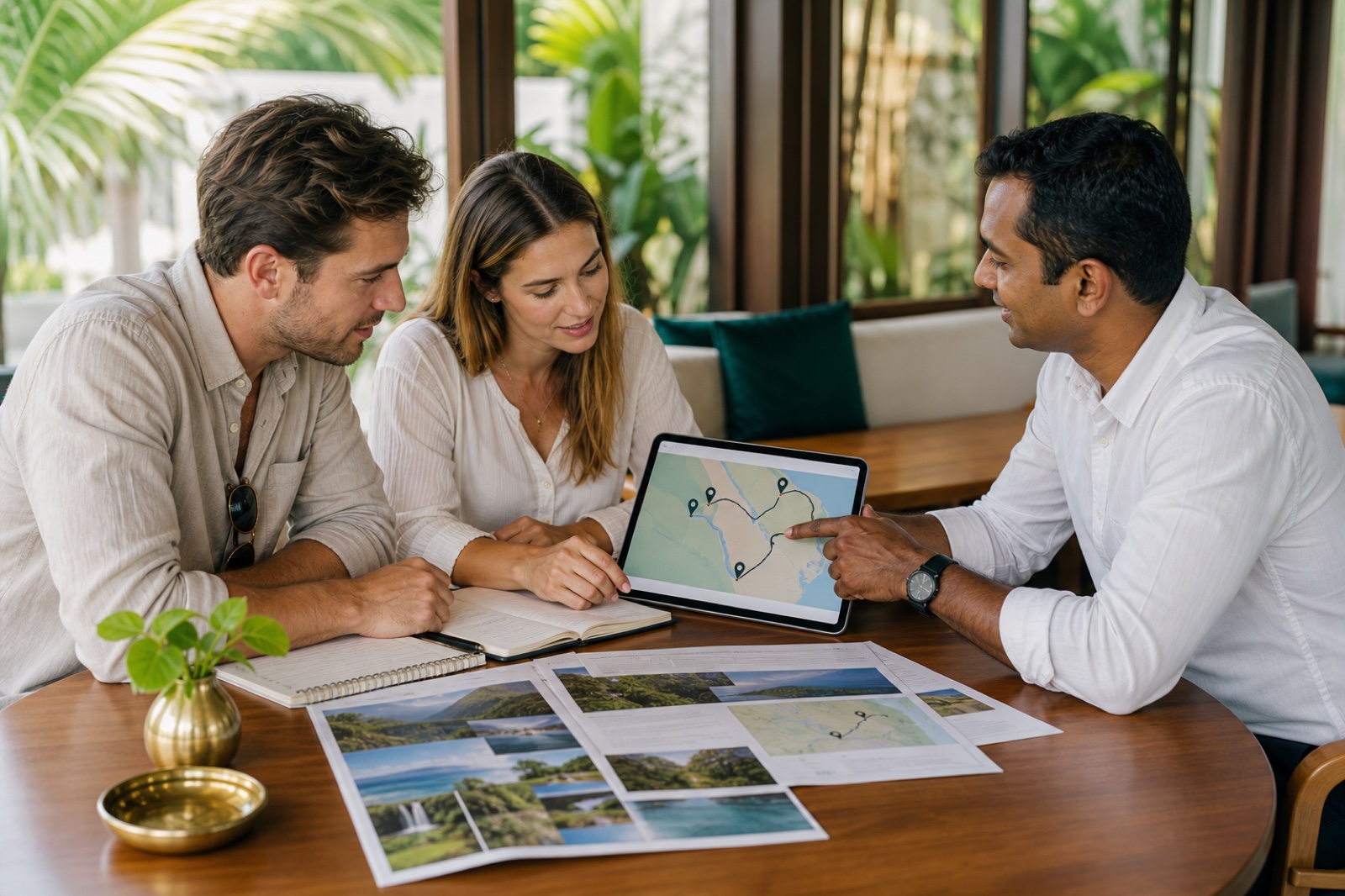 International travellers receiving a clear written Sri Lanka route proposal in English